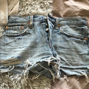 High waisted Levi’s cutoff shorts